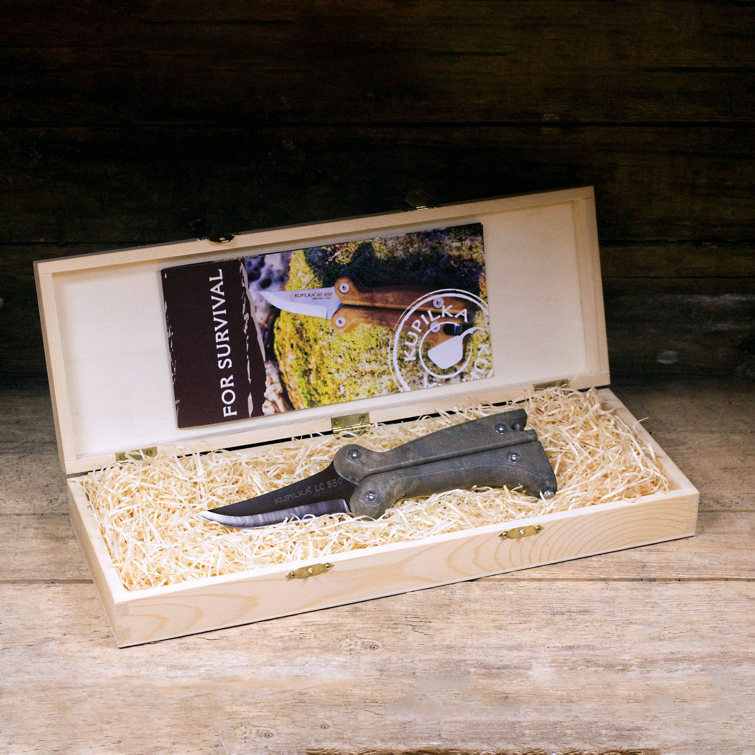 KUPILKA LC 850 - large classic knife in wooden box